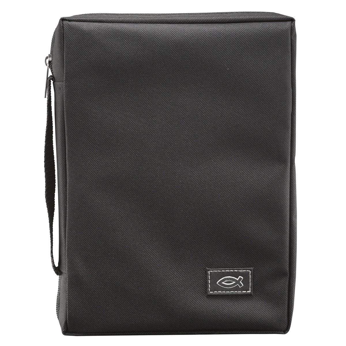 Black Polyester Canvas Bible Cover