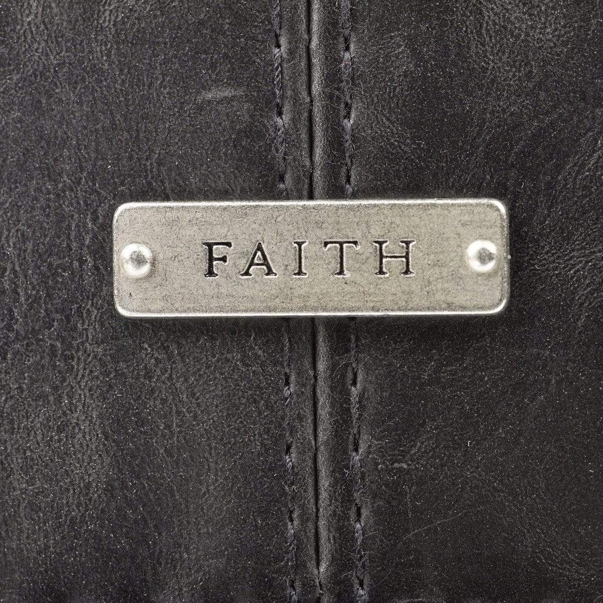Classic Black Bible Cover With Faith Badge - Image 5