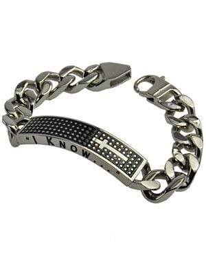 Men's Stainless Steel Shield Cross Bracelet I Know - Jer. 29:11