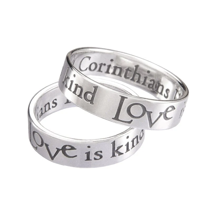 Love Is Patient Love Is Kind Sterling Silver Ring