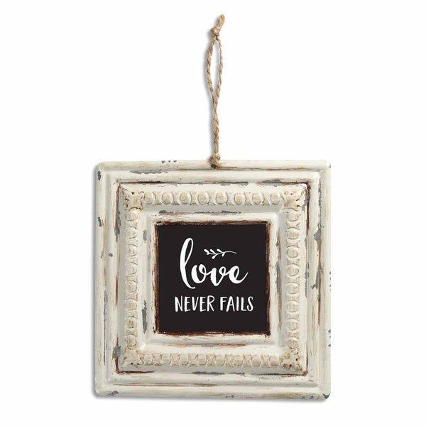 Love Never Fails Tin Sign