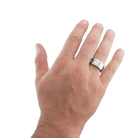 Men's Chain Link Ring Strength Isaiah 40:31 - Image 2