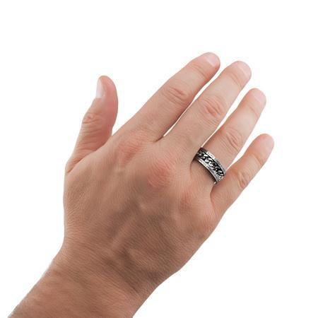 Men's Silver Chain Ring Fear Not - Image 2