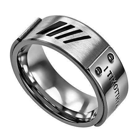 Men's Silver MLX True Love Waits Ring - Image 2