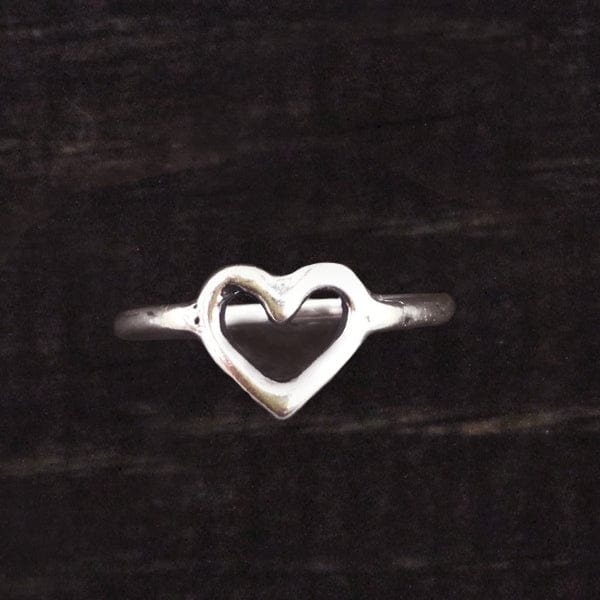 Sterling Silver Open Heart Ring