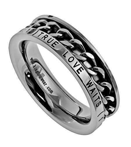 Women's True Love Waits Chain Ring